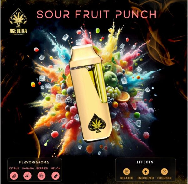 Ace Ultra Sour Fruit Punch 2g Disposable