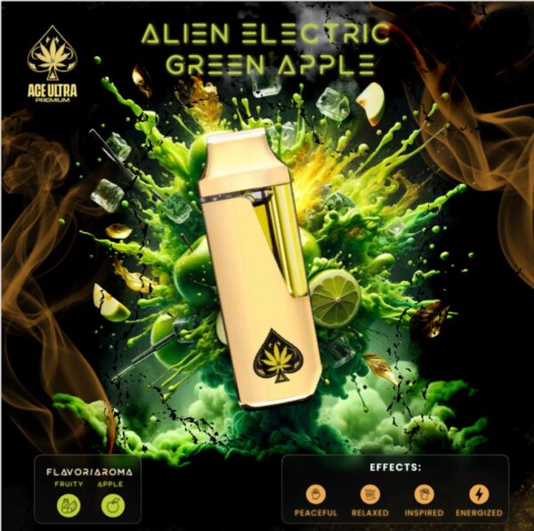 Ace Ultra Alien Electric Green Apple 2g Disposable